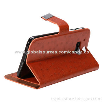 Premium Back Stand PU Wallet Case for HTC One 2, Card Slot Design to Showcase Your Device, Unique